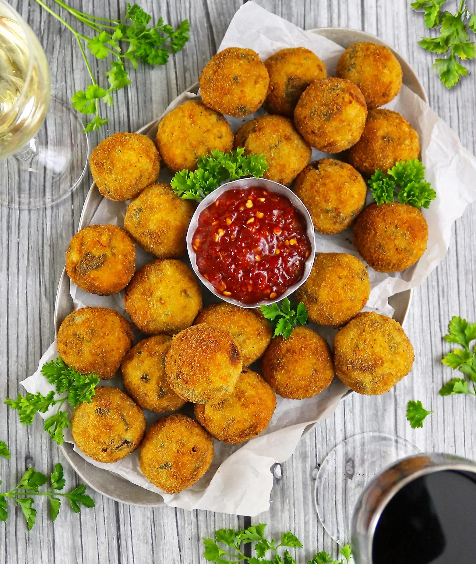 Black Eyed Peas Collard Greens Croquettes