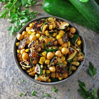 Charred Zucchini And Caramelized Onion Salad