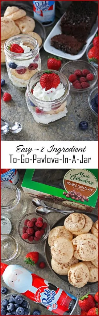 Easy 4 Ingredient To Go Pavlova #ServingUpTheSeason