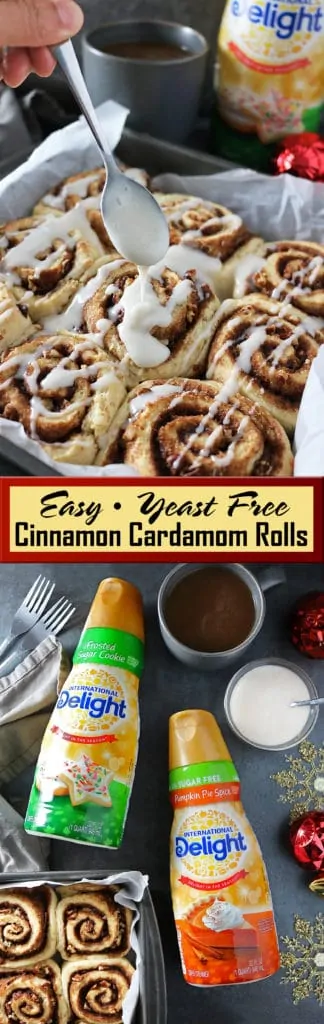 Easy Cinnamon Cardamom Rolls Without Yeast #DelightfulMoments #CBias