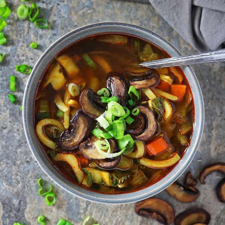 Udon Soup With Chipotle Peppers