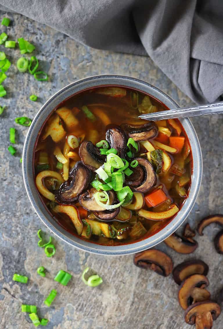 Udon Soup With Chipotle Peppers