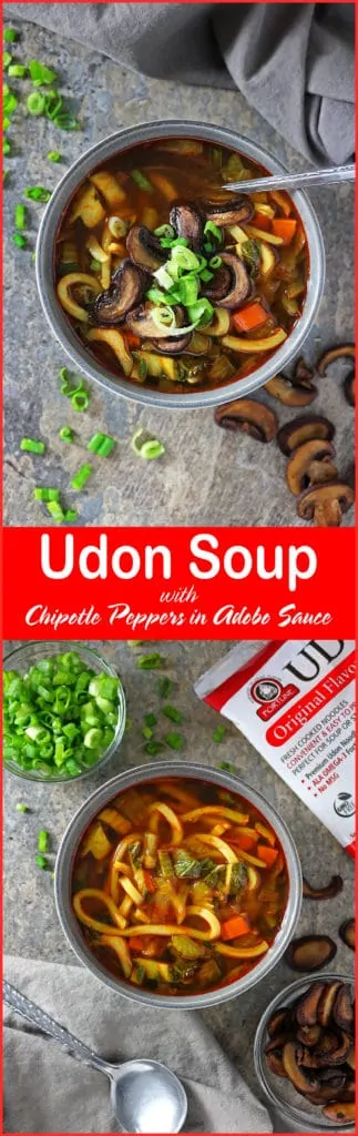 Udon Soup With Chipotle Peppers In Adobe Sauce #Fortune #ChefYaki