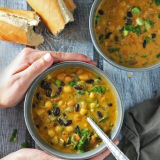 Warming 3 Beans And Greens Stew