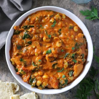 Black Eyed Peas Collard Greens Curry