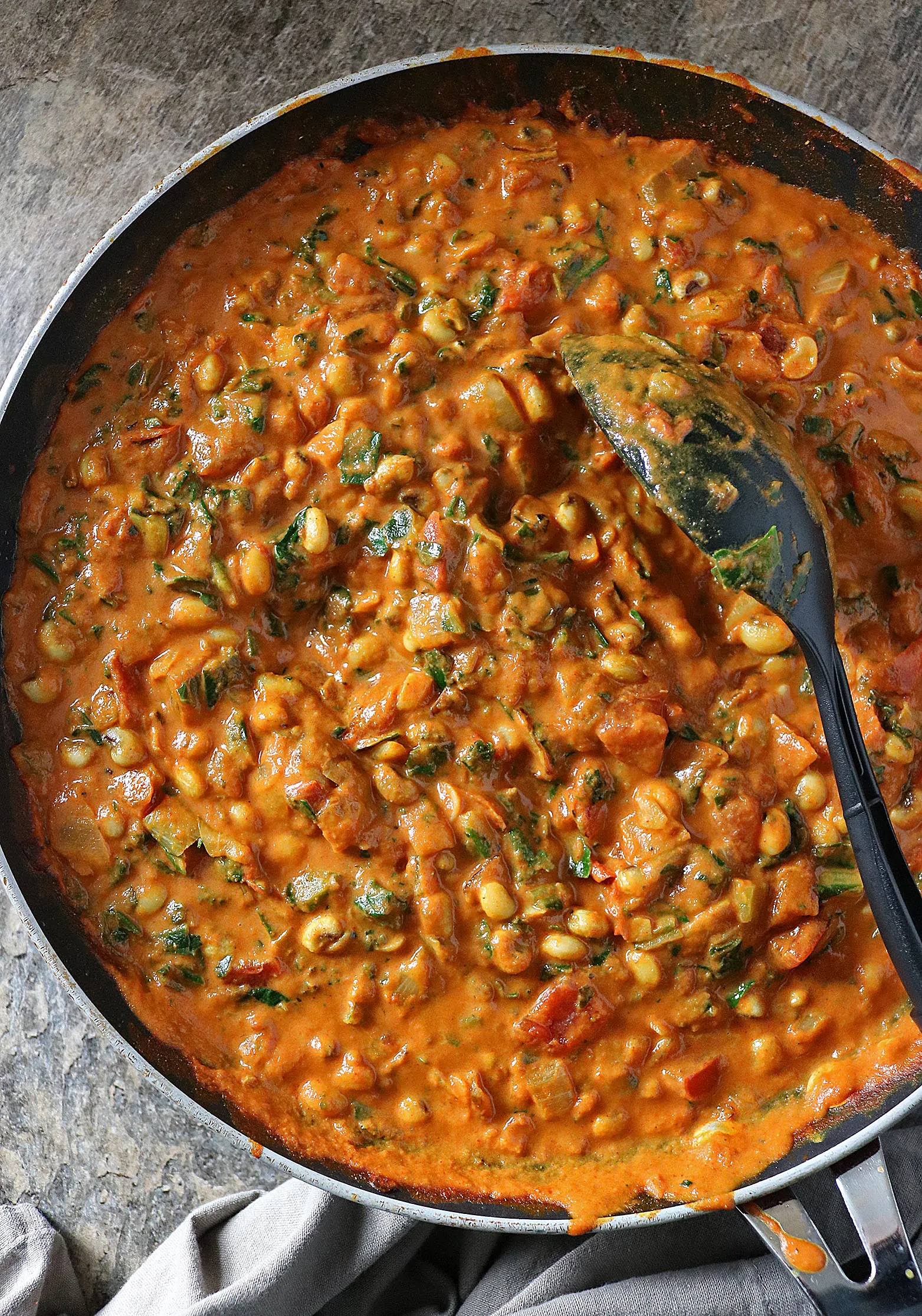 Easy Black Eyed Peas Collard Greens Curry