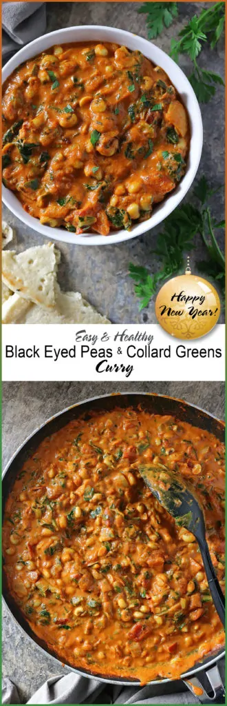 Happy New Year Black Eyed Peas Collard Greens Curry