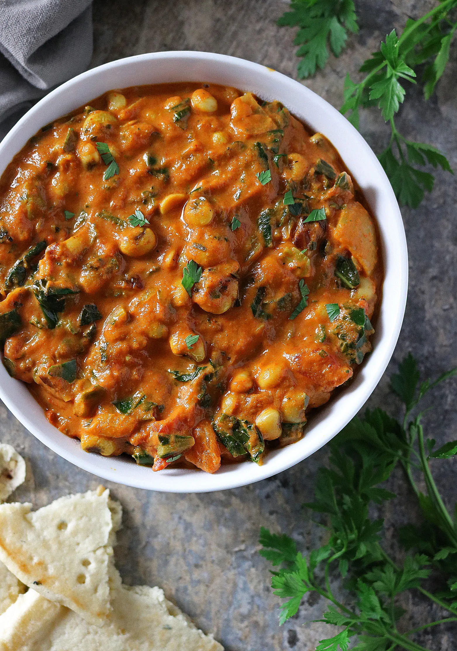 Healthy Black Eyed Peas Collard Greens Curry