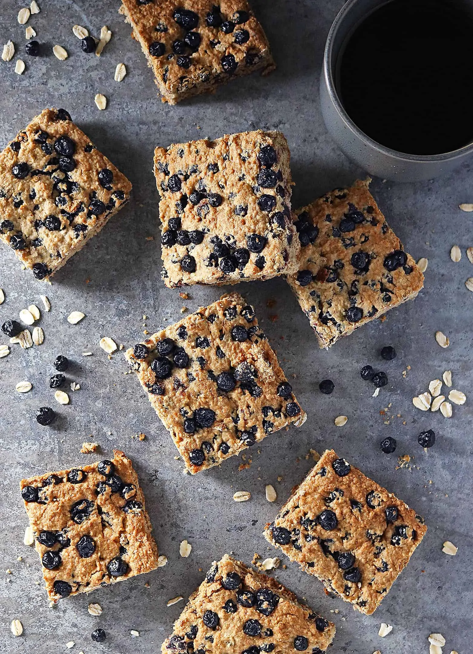 Easy Gluten Free Refined Sugar Free Blueberry Bars