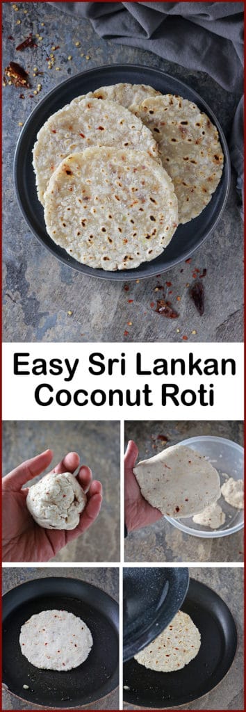 Easy 3 Ingredient Sri Lankan Coconut Roti