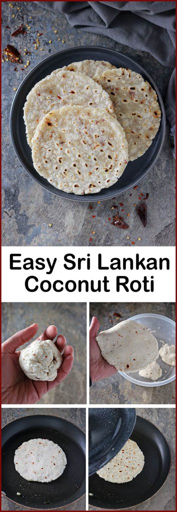 Easy Sri Lankan Coconut Roti Recipe (with Chili Flakes)
