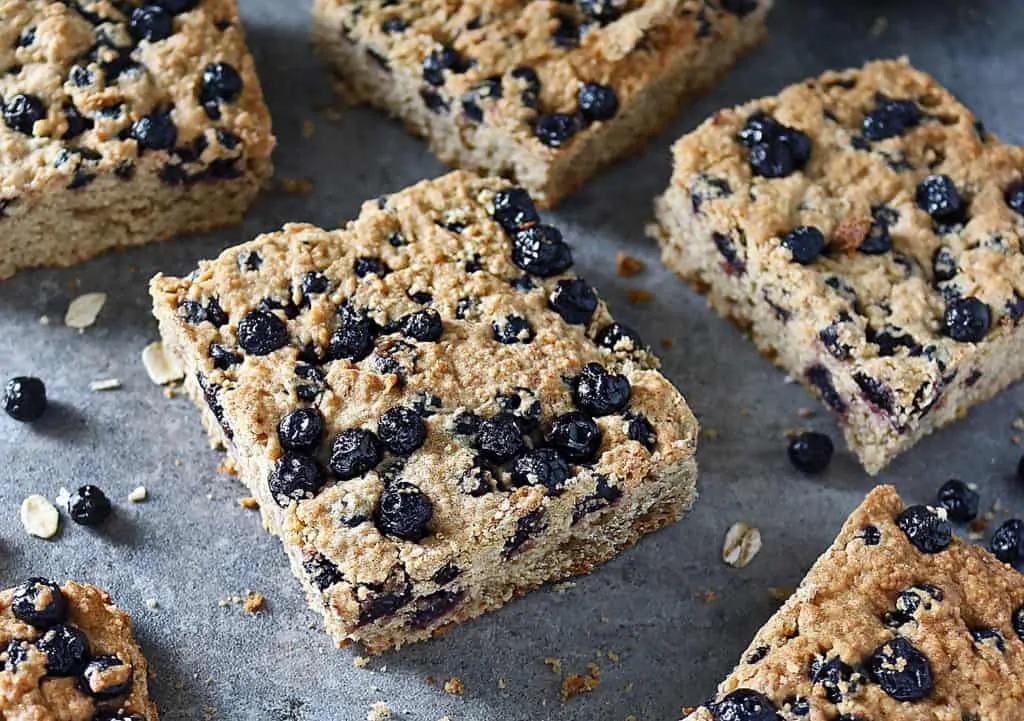 Gluten Free Refined Sugar Free Blueberry Bars