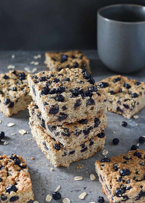 Easy Blender-Ready Blueberry Bars {Gluten Free • Refined Sugar Free}