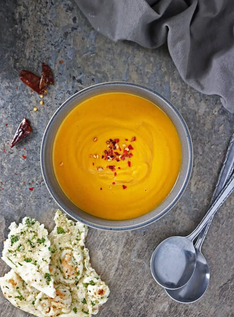 Roasted Sweet Potato Ginger Soup