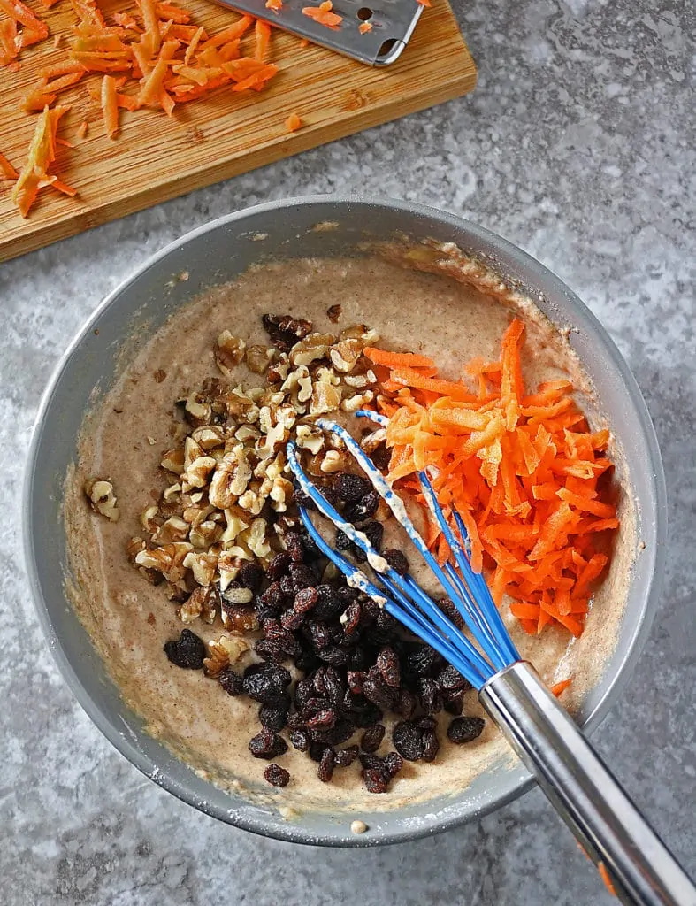 Carrot Cake Waffles By Mixing In Carrots Walnuts Raisins