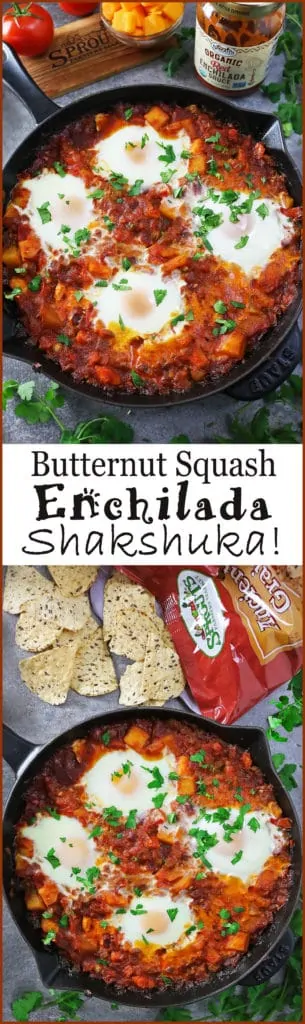Easy Butternut Squash Enchilada Shakshuka With Sprouts Red Enchilada Sauce