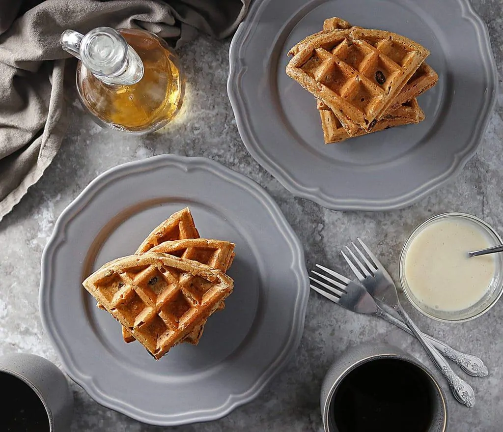 Easy Carrot Cake Waffles For Easter