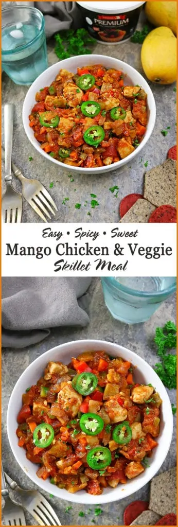 Easy Spicy Sweet Mango Chicken Veggie Skillet With Armour Premium All-Natural Lard #ad #ArmourPremiumLard