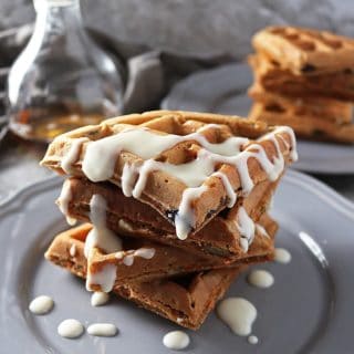 Healthyish Carrot Cake Waffles