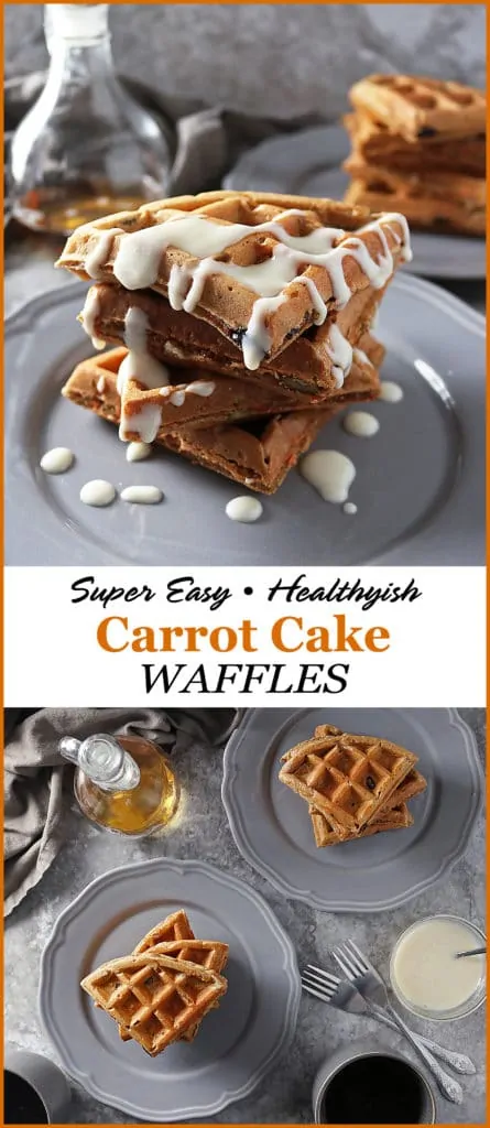 Healthyish Carrot Cake Waffles For #Easter #Weekends @NielsenMassey #NielsenMassey