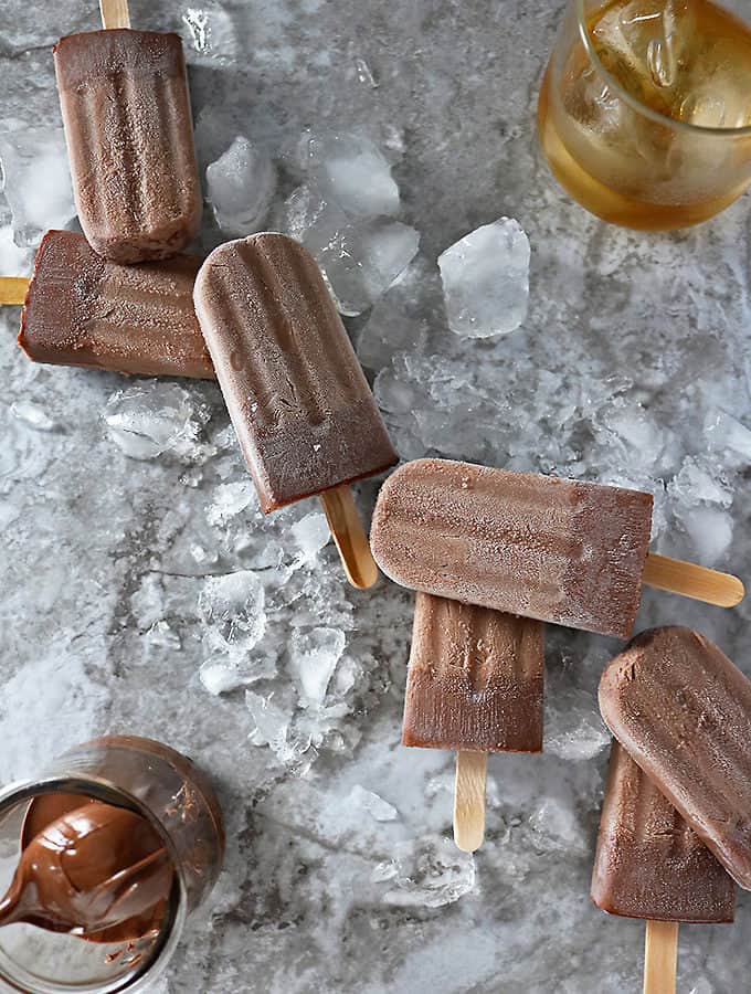 Boozy Nutella Bourbon Popsicles