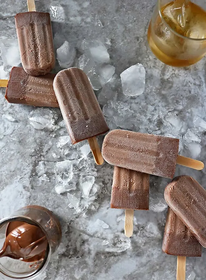 Boozy Nutella Bourbon Popsicles