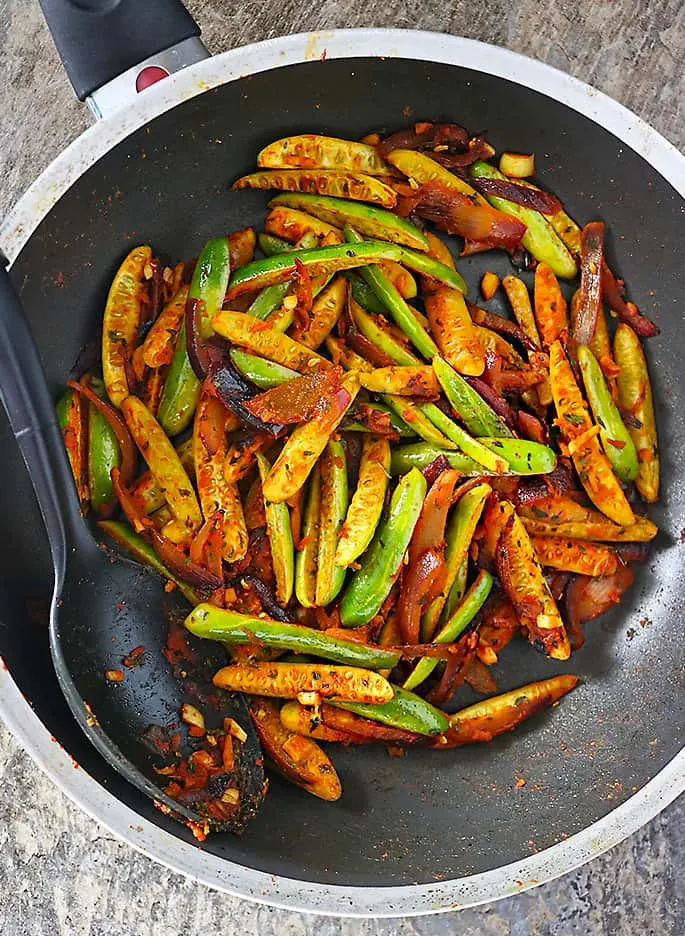 Spicy Ginger Garlic Tindora Stir Fry