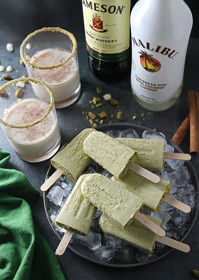 Image of Easy Tigers Milk Cocktail And Pistachio White Chocolate Rum Popsicles