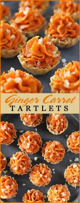 Pin of Easy Delicious Ginger Carrot Tartlets