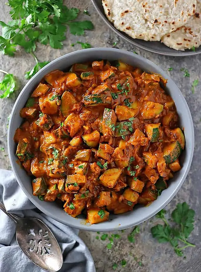 Overhead photo of Easy Zucchini Curry