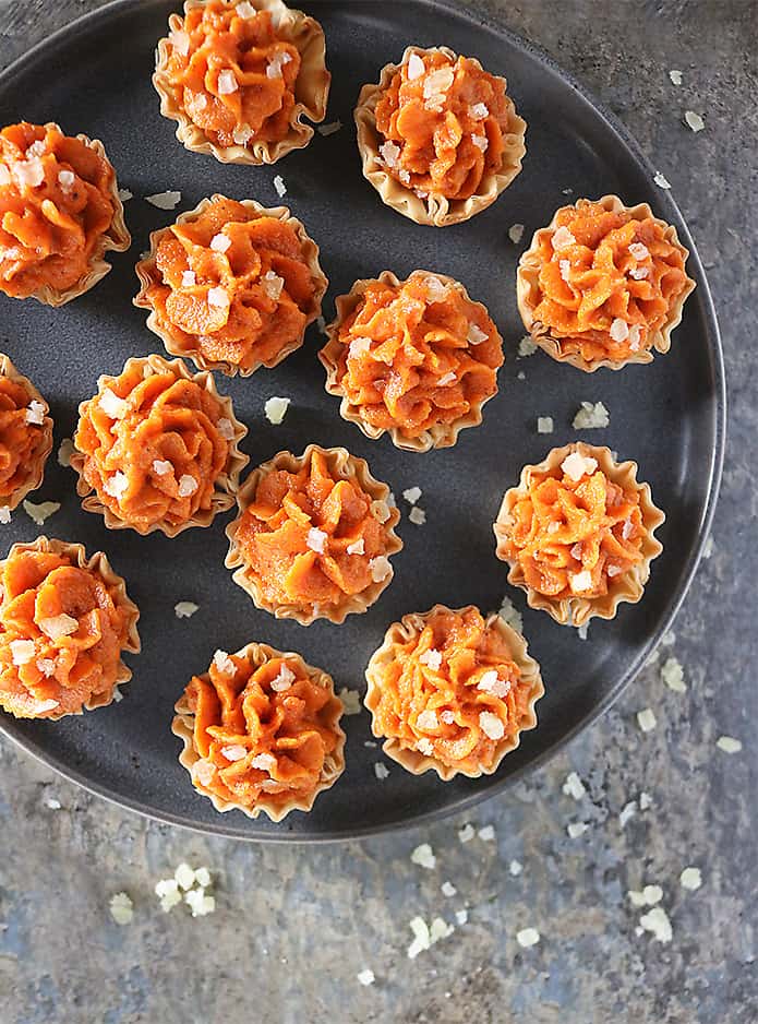 Photo of plate of Ginger Carrot Tarts
