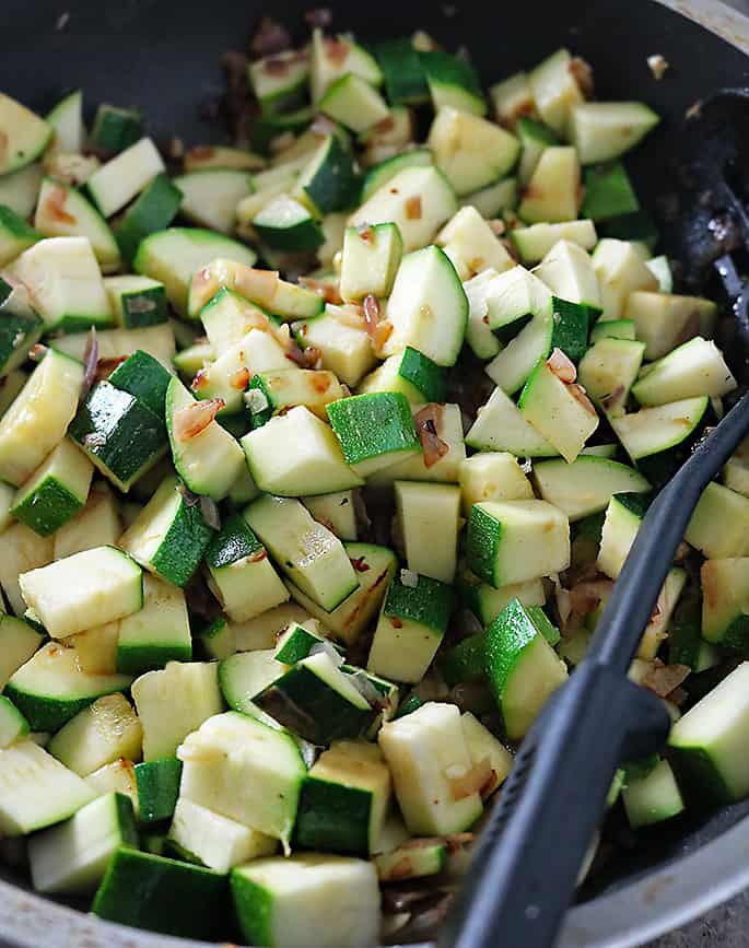 Sauteing Zucchini Photo