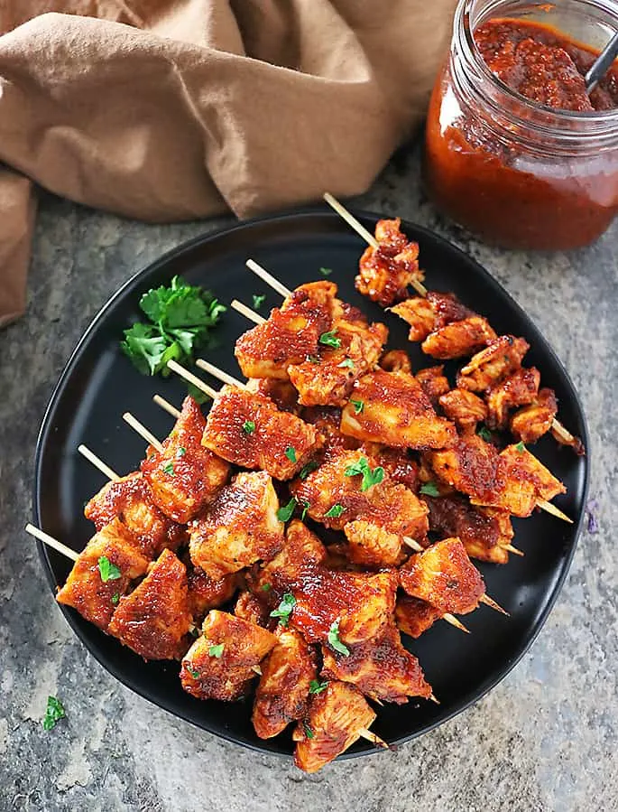 Photo of Tomato Apple Cider Vinegar Chicken Skewers