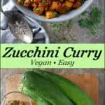 Vegan & easy zucchini curry - Pinterest Image
