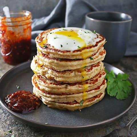 Photo of 6 Ingredient Oat Potato Pancakes Stack
