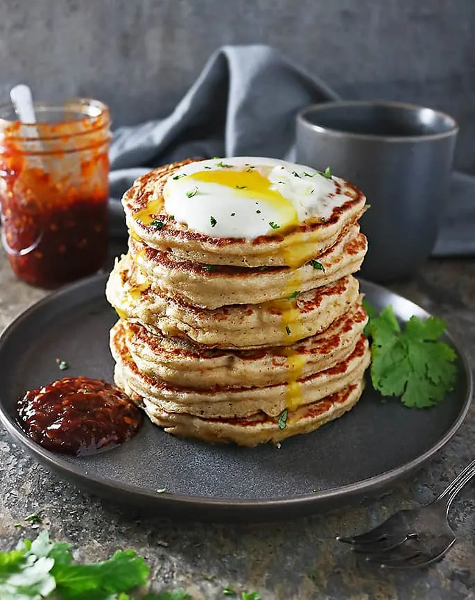 Photo of 6 Ingredient Oat Potato Pancakes Stack