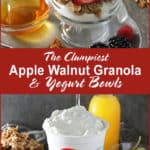 Pin Clumpiest Apple walnut Granola And Fage Greek Yogurt Bowls #ad #FAGEYourWay @FAGE