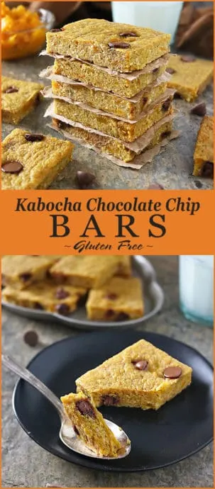 Delicious Kabocha Chocolate Chip Bars Pinterest Image