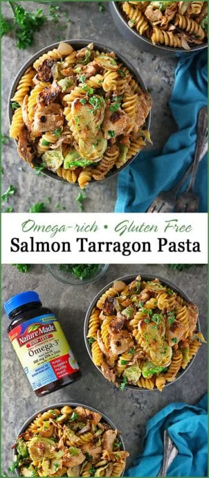 Delicious, Omega Rich, 30-Minute, Salmon Tarragon Pasta Photo