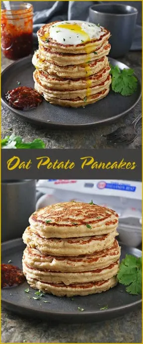 Easy Oat Potato Pancakes Stack Pinterest
