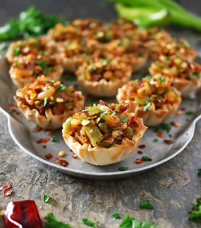 Photo of Easy Potato Hatch Chili Phyllo Shells