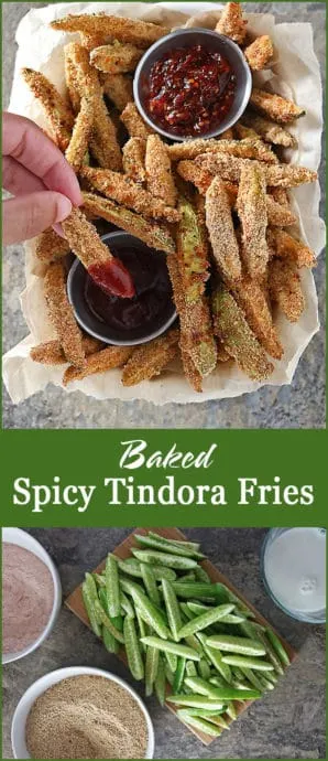 Oven Baked Delicious Spicy Tindora Fries Photo