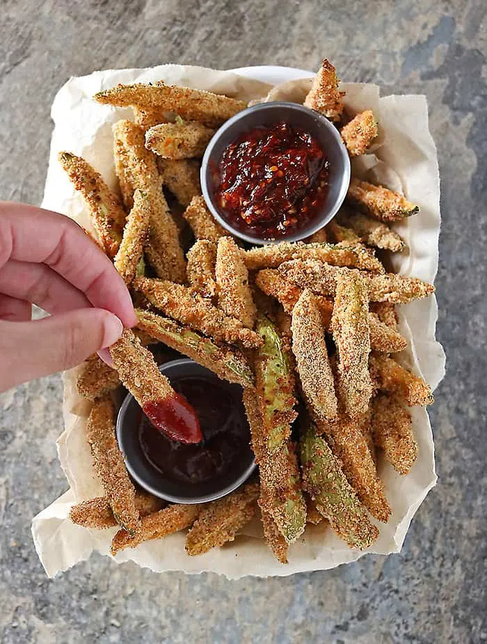 Oven Baked Spicy tindora fries photo