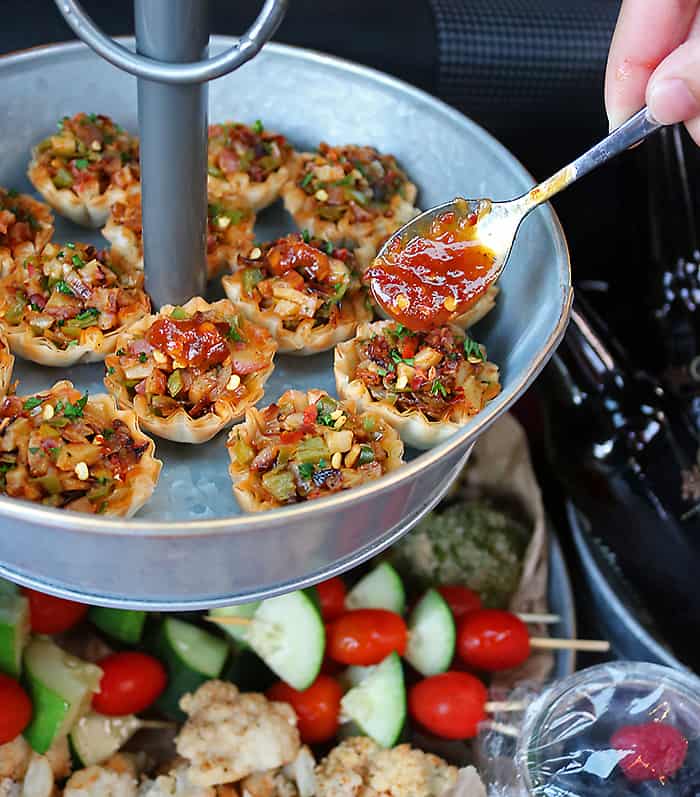 Photo of Potato Hatch Chili Phyllo Shells With Pumpkin Chili Sauce