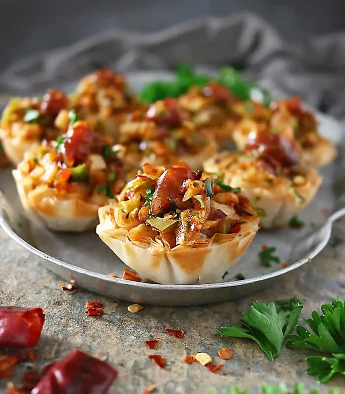 Photo of Potato Hatch Chili Phyllo Shells for tailgating