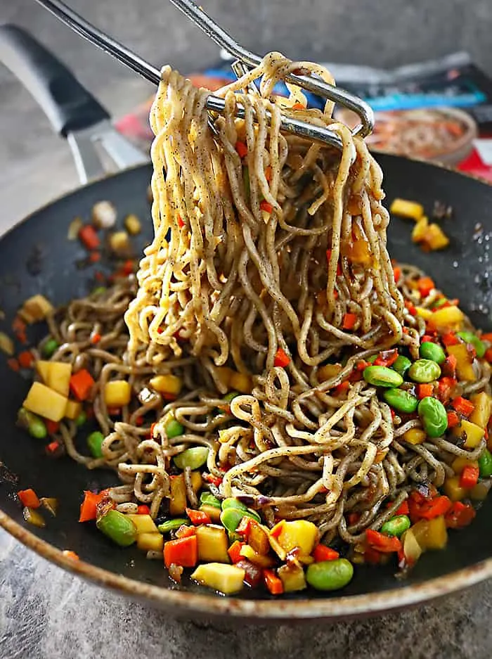 Soba Buckwheat Noodle Stir-Fry Photo