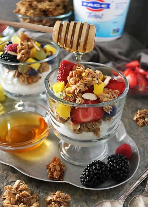 Clumpy Apple Walnut Granola & Greek Yogurt
