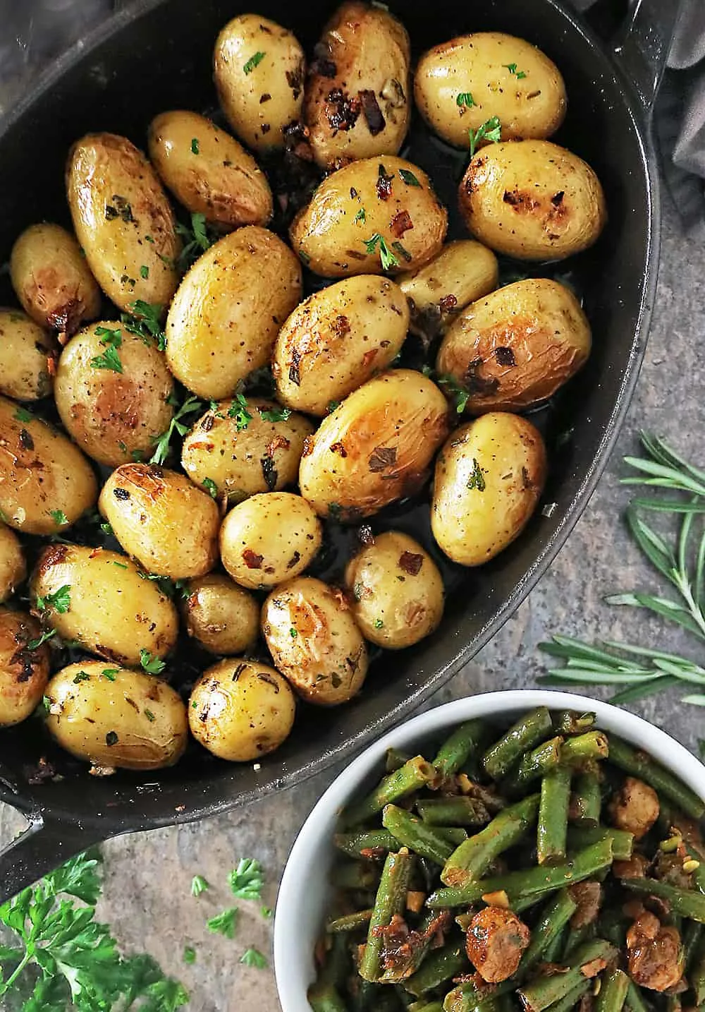 Image of Cast Iron baked melt in your mouth potatoes 