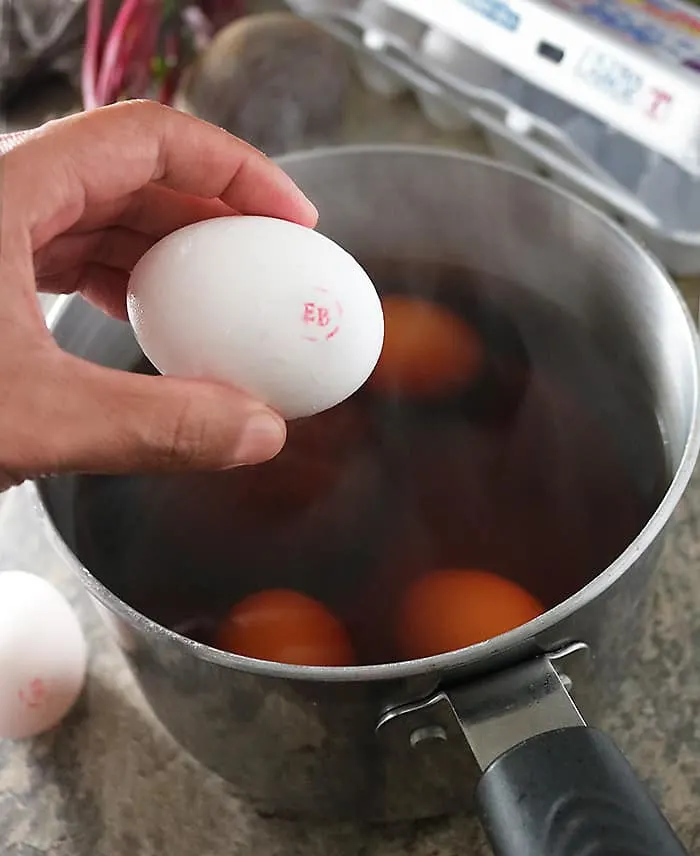 Boiling Beets And Eggs photo