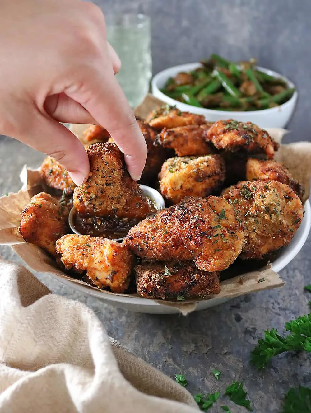 Delicious Fried Baked Chicken Photo